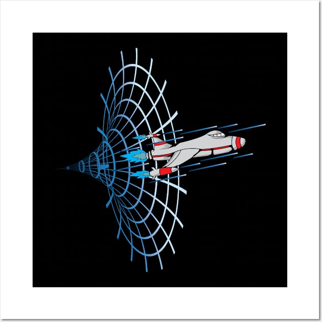 Time travel airplane wormhole Wall Art by dieEinsteiger